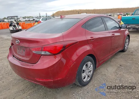 2016 Hyundai Elantra Se from USA, damaged, VIN 5NPDH4AE3GH714519